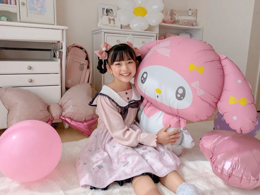 マイメロディ バルーンセットの誕生日飾り付け