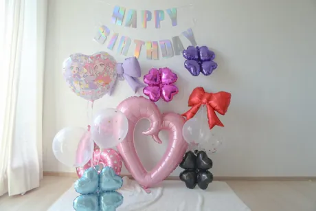 名探偵プリキュア バルーンセットの飾り付け事例